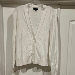 J.Crew Women's White Cardigan Sweater size XL